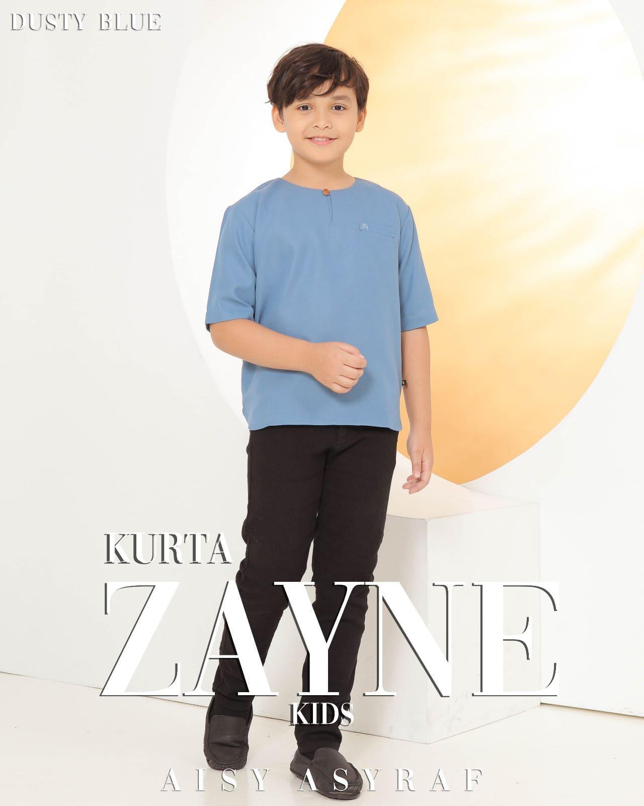 Kurta Zayne Kids Dusty Blue – Aisy Asyraf Thailand