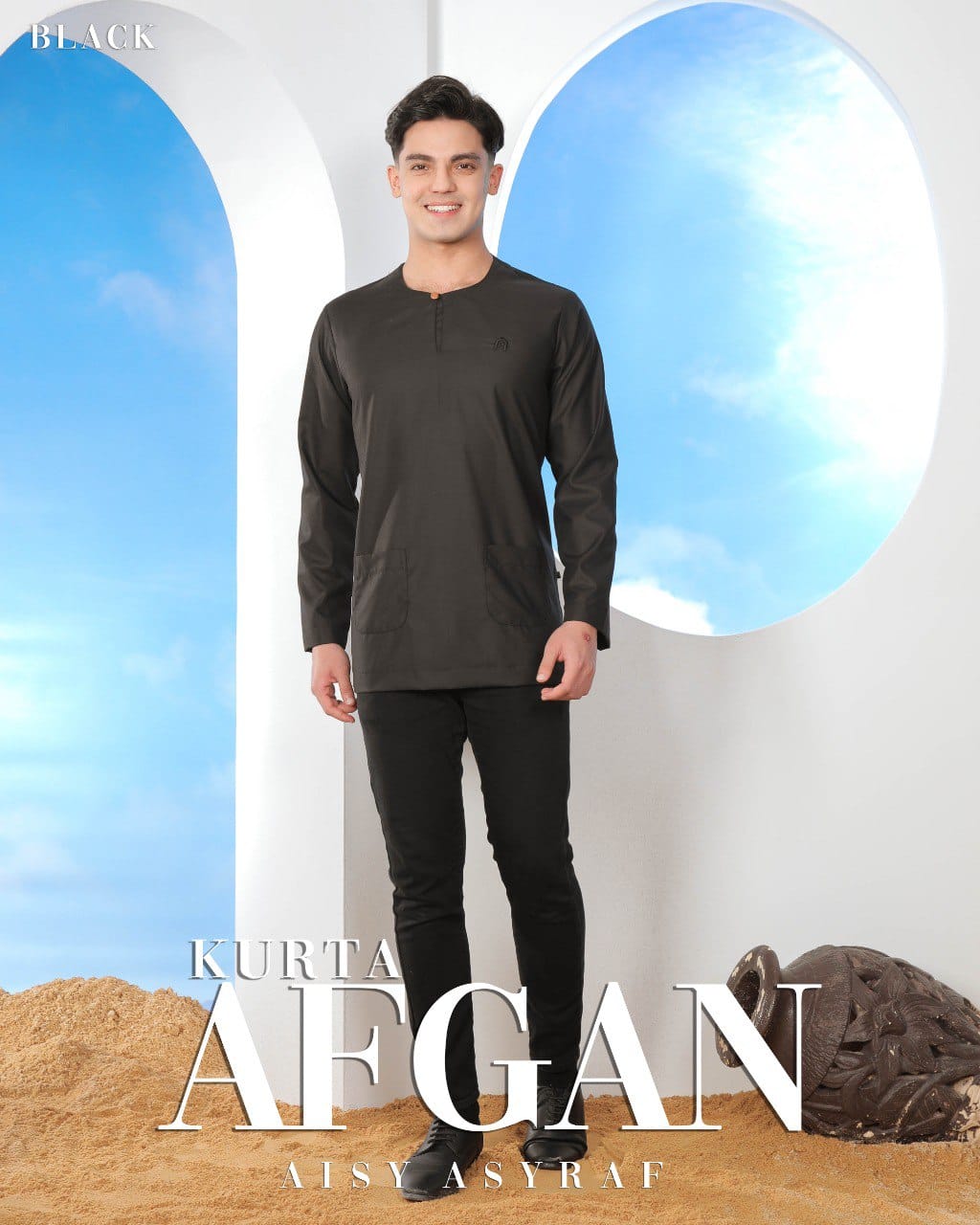 Kurta Afgan -Black