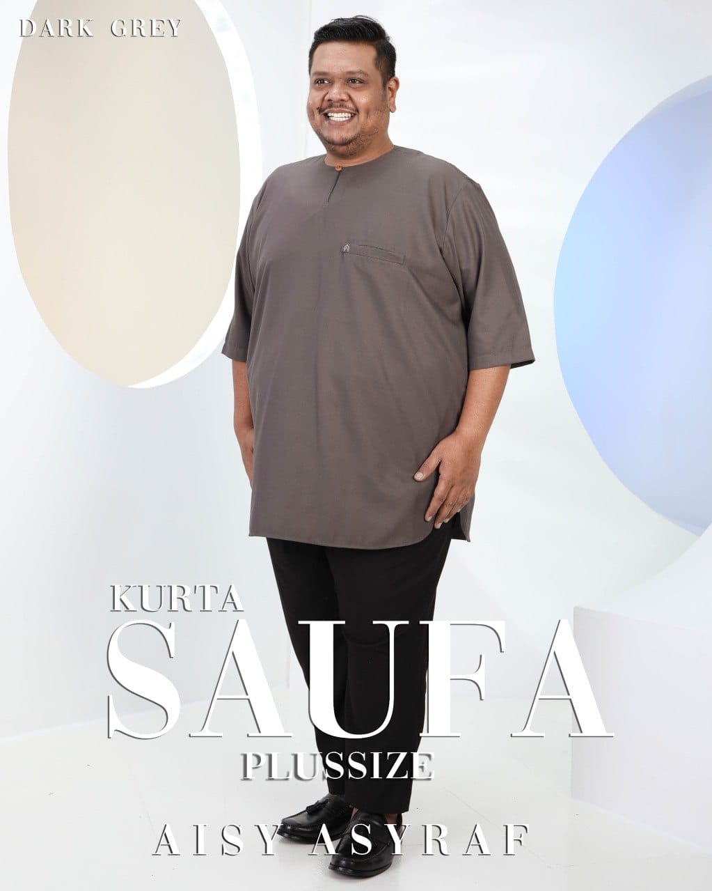 Kurta Saufa Plussize - Dark Grey