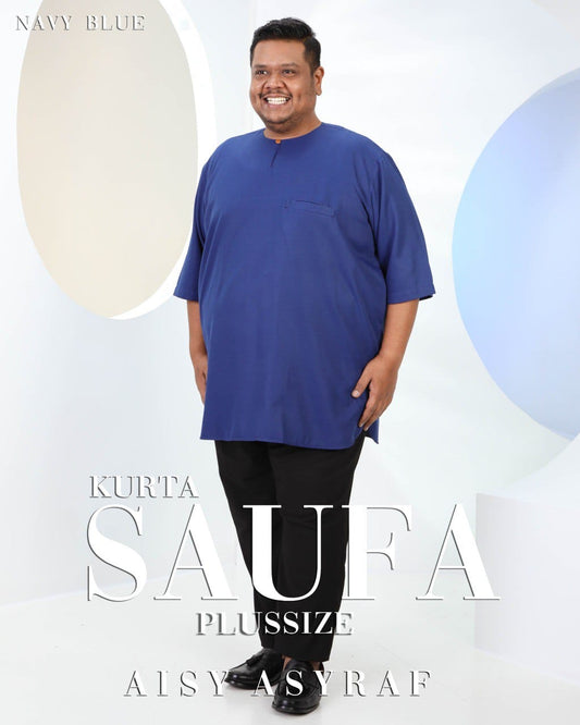 Kurta Saufa Plussize - Navy Blue