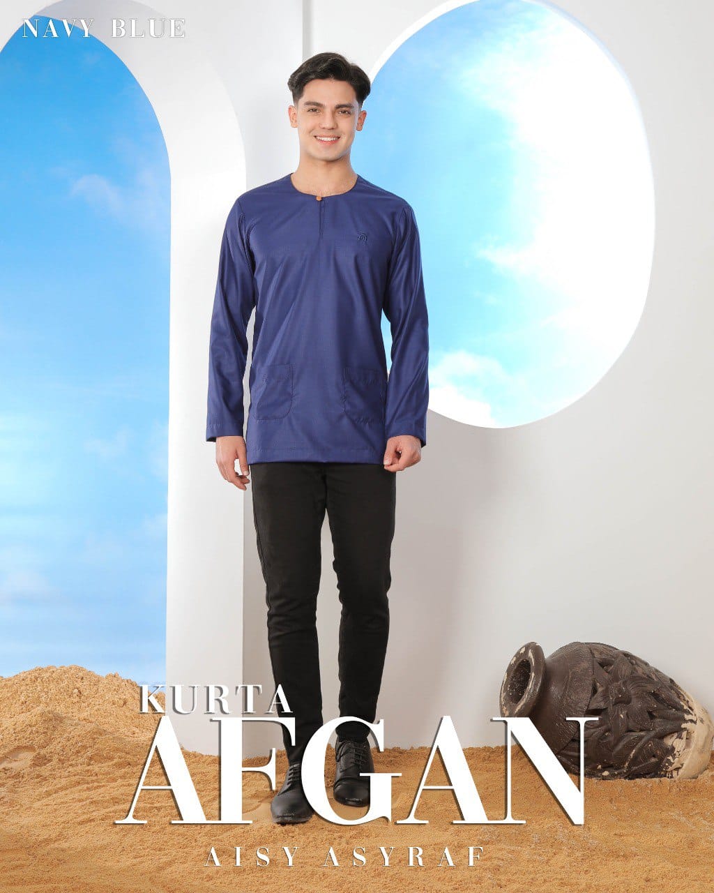 Kurta Afgan - Navy Blue