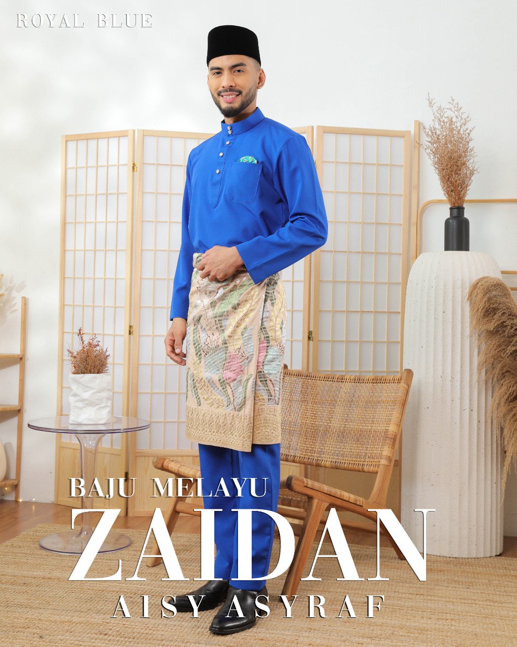 Baju Melayu Zaidan -Royal Blue