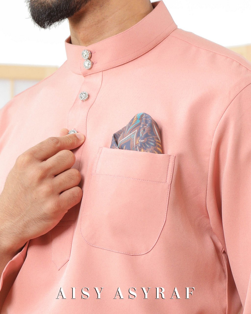 Baju Melayu Zaidan - Peach