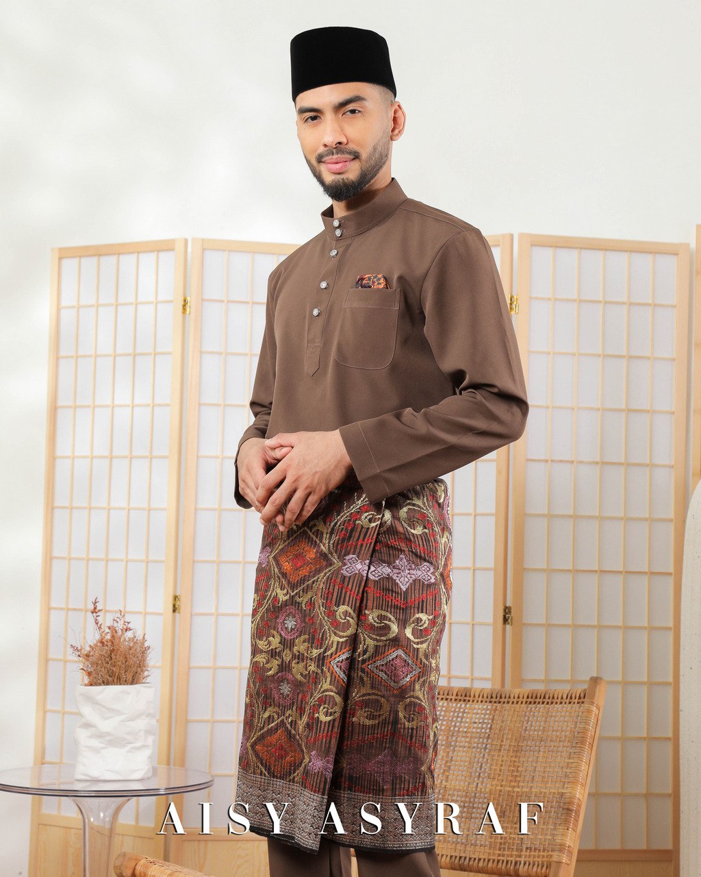 Baju Melayu Zaidan - Dark Brown