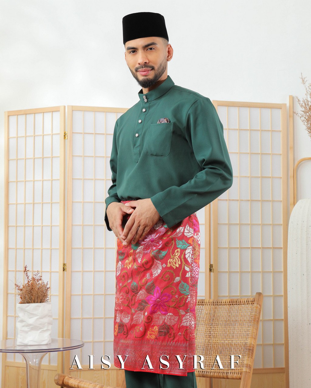 Baju Melayu Zaidan - Emerald Green