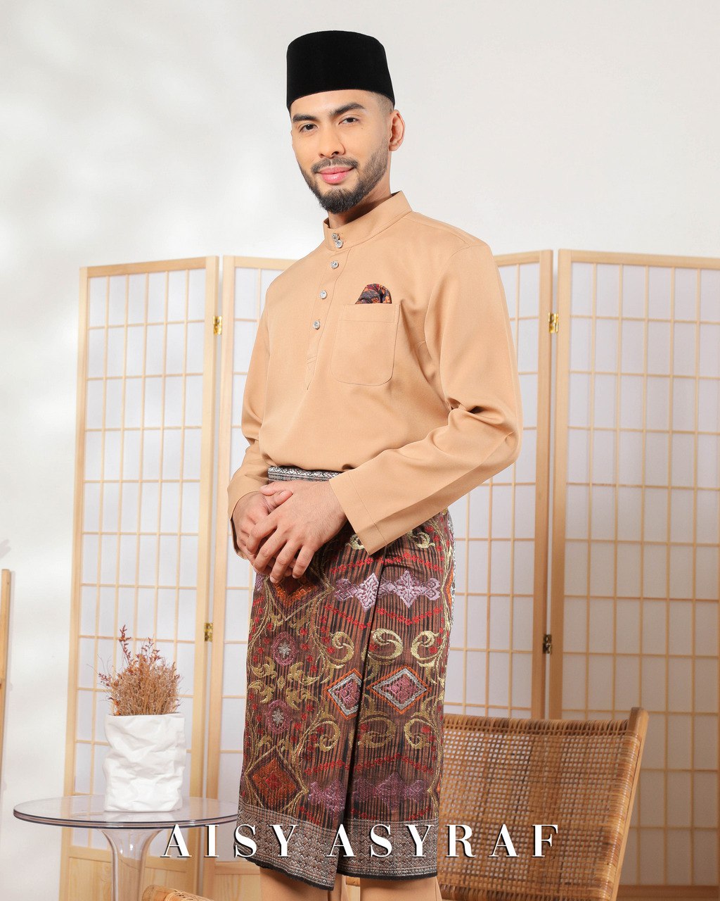 Baju Melayu Zaidan - Milk Tea