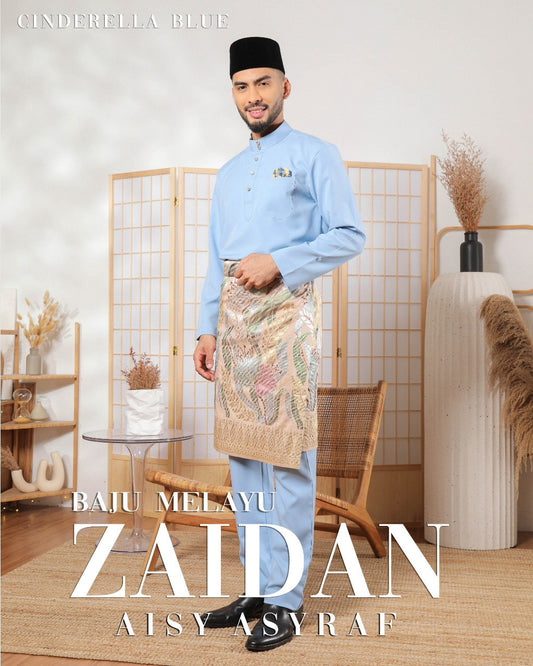 Baju Melayu Zaidan - Cinderella Blue