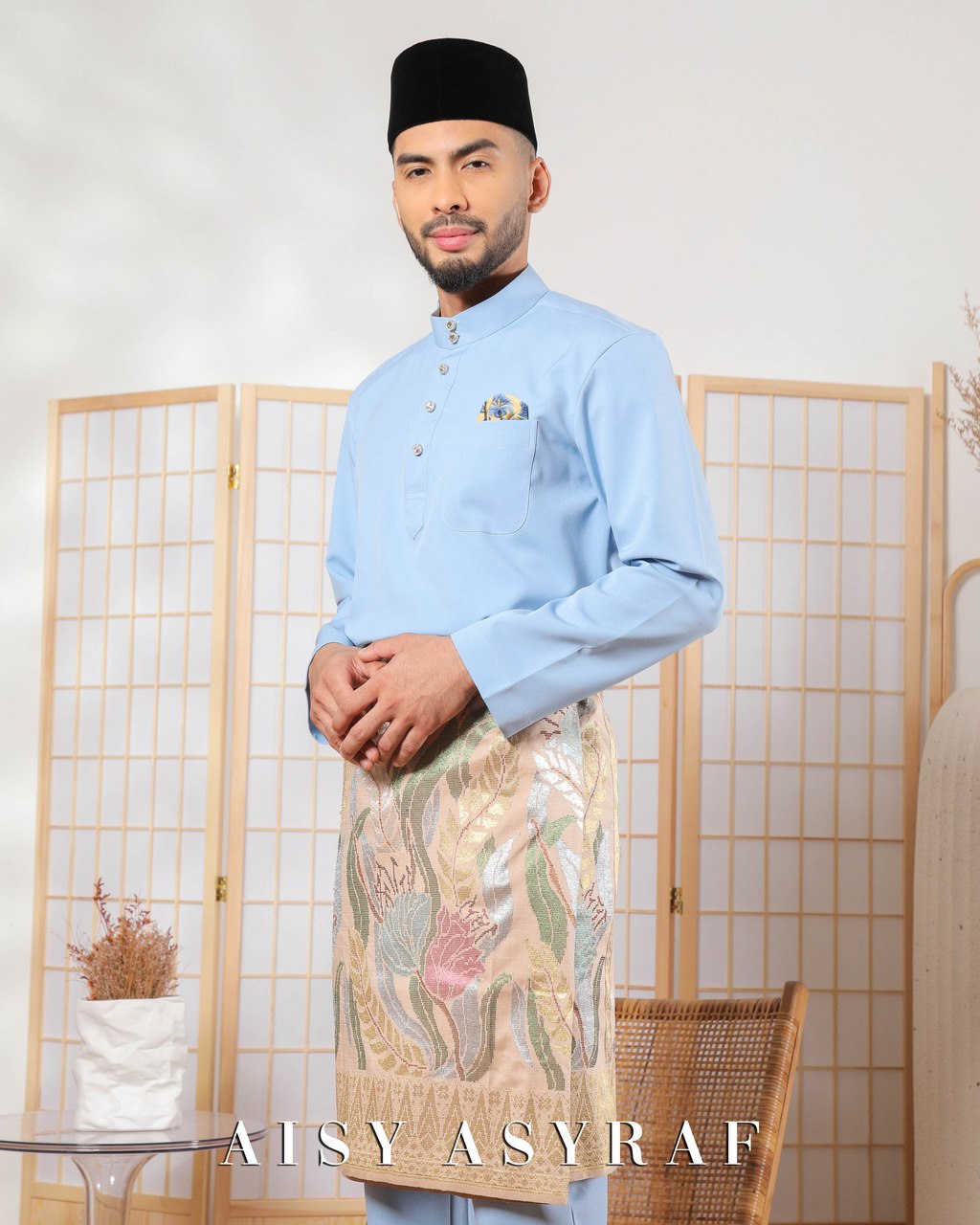 Baju Melayu Zaidan - Cinderella Blue