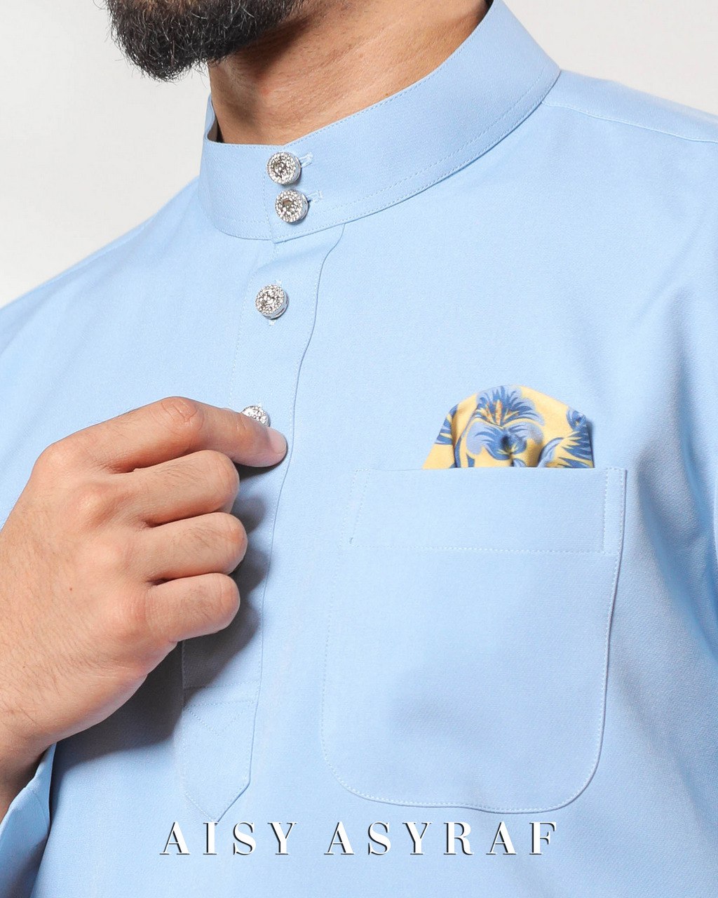 Baju Melayu Zaidan - Cinderella Blue