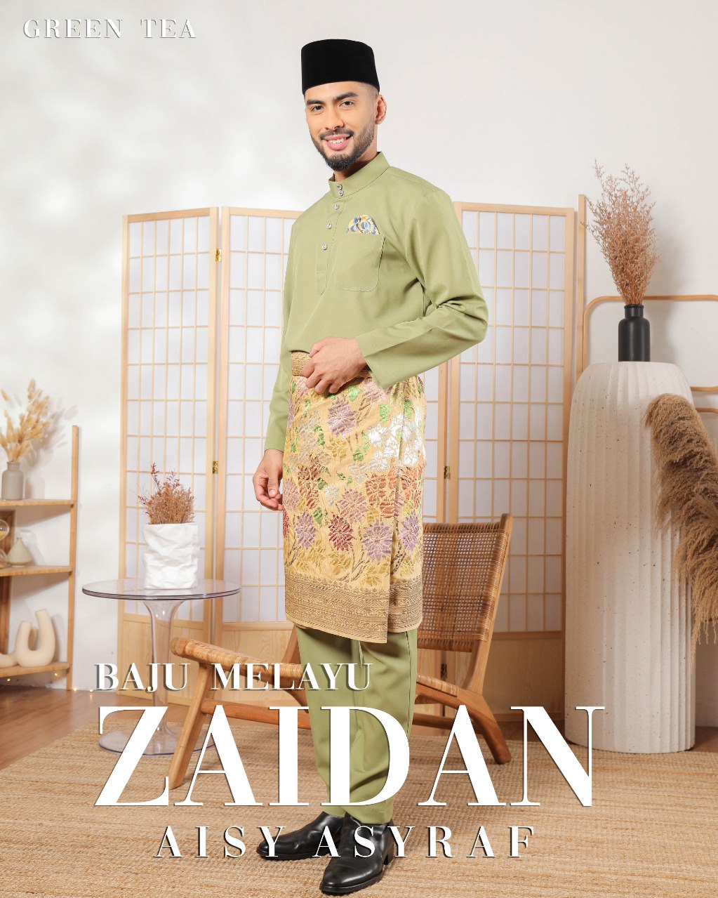 Baju Melayu Zaidan - Green Tea