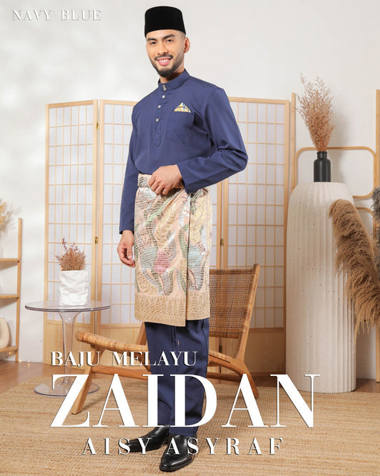 Baju Melayu Zaidan - Navy Blue