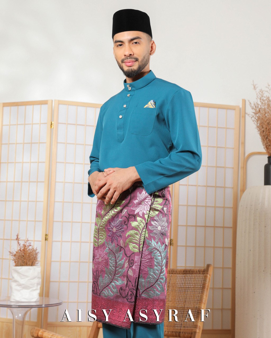 Baju Melayu Zaidan - Blue Turqouise