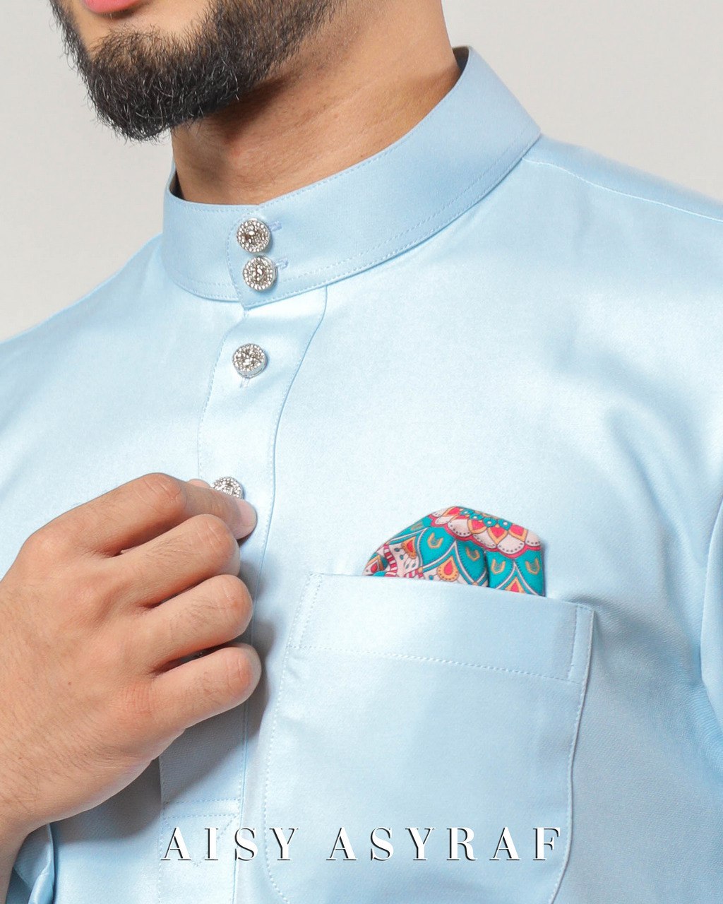 Baju Melayu Zaidan - Baby Blue