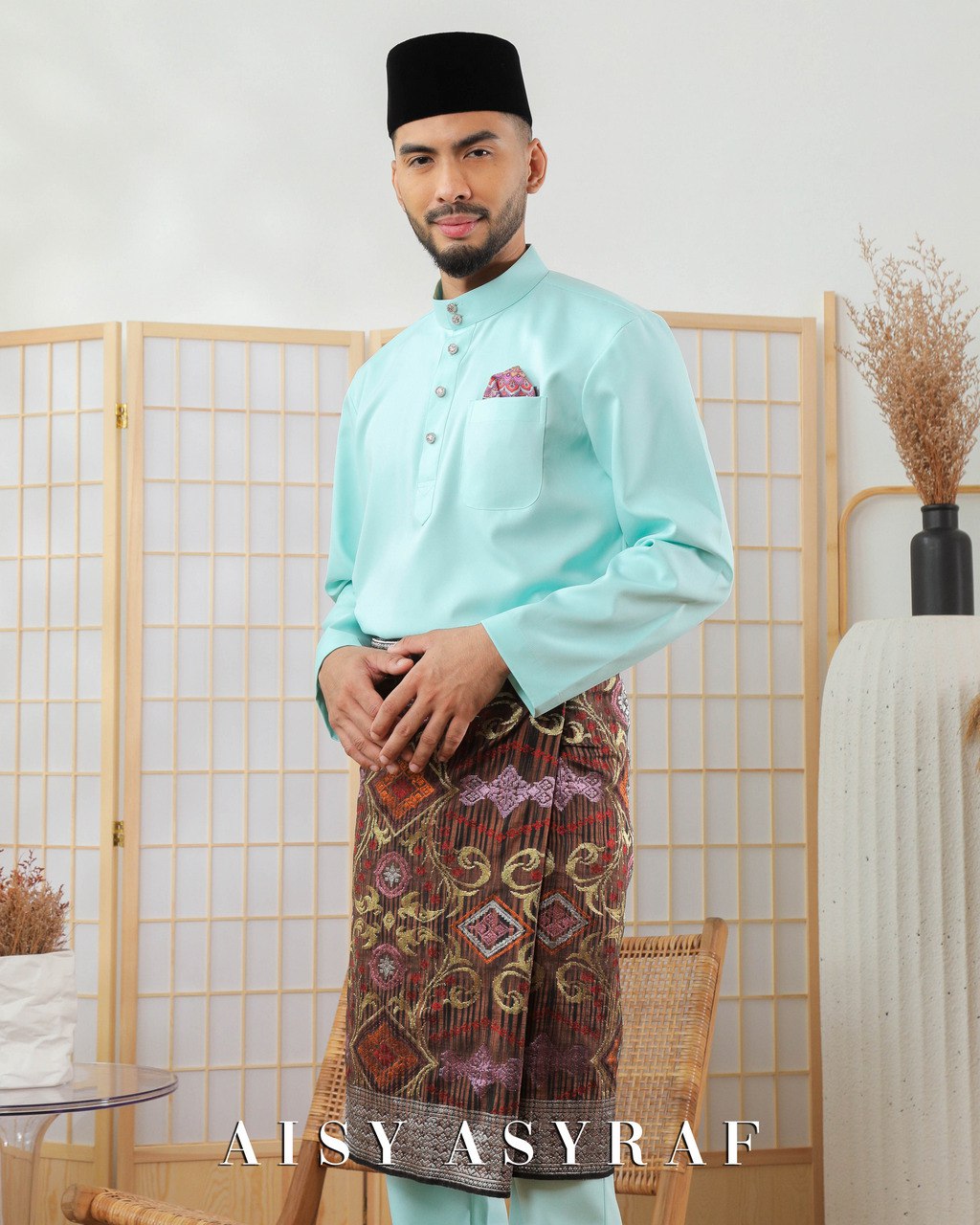 Baju Melayu Zaidan - Mint Green